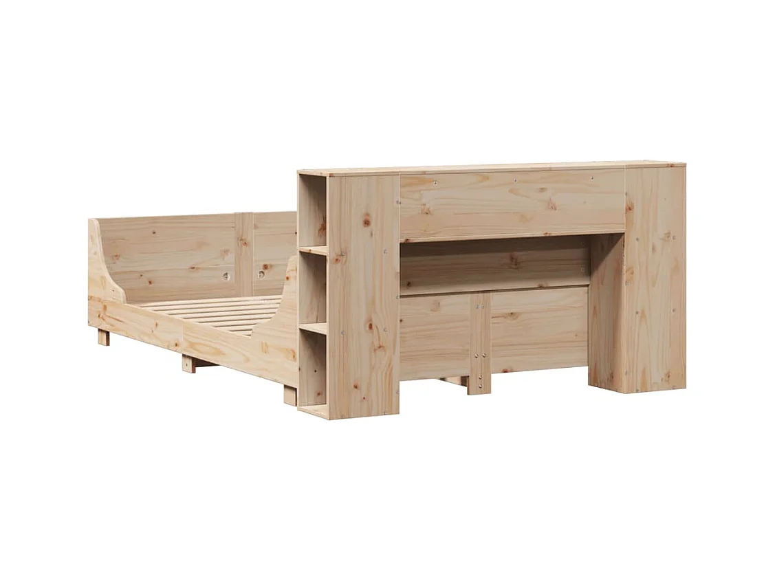 Massivholzbett ohne Matratze 120x190 cm Kiefernholz