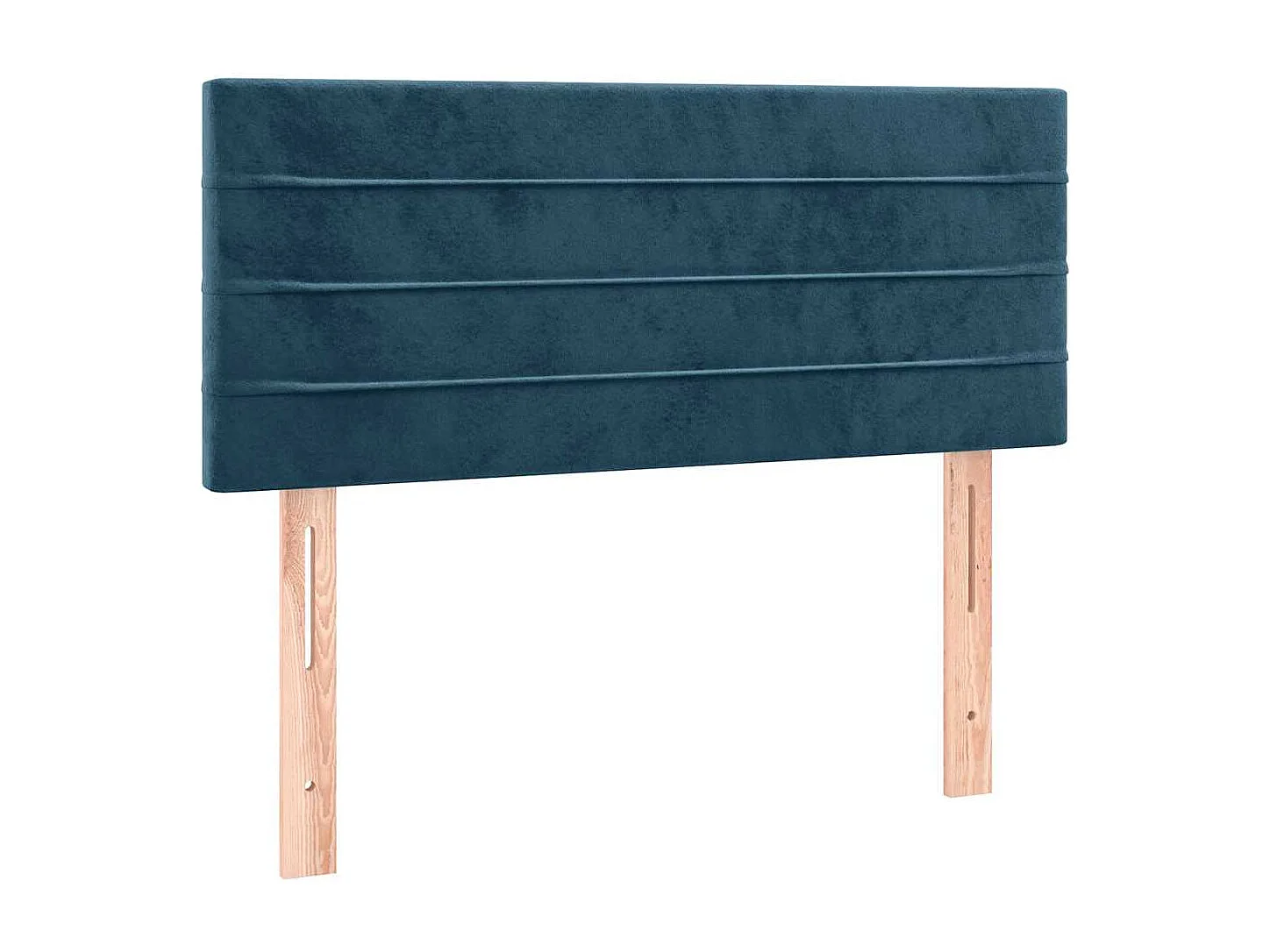 Cama box spring colchón y LED terciopelo azul oscuro 120x190 cm