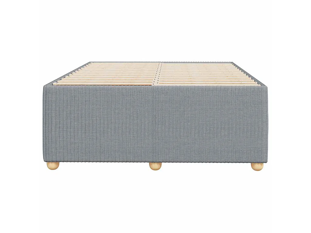 Bettgestell ohne Matratze Hellgrau 120x200 cm Stoff