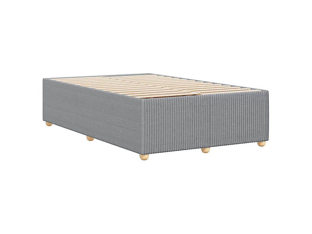 Bettgestell ohne Matratze Hellgrau 120x200 cm Stoff
