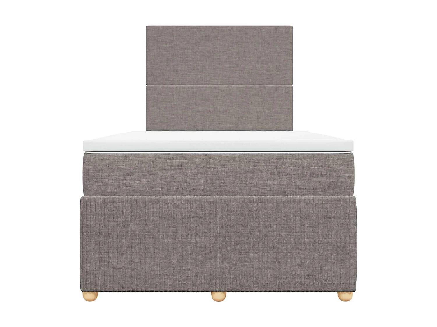 Sommier à lattes de lit avec matelas taupe 120x190 cm tissu