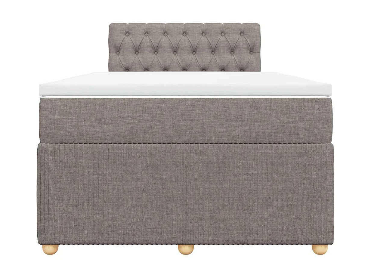 Sommier à lattes de lit avec matelas taupe 120x190 cm tissu