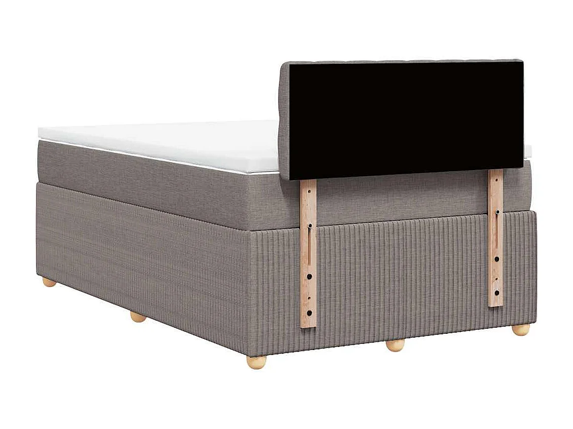 Sommier à lattes de lit avec matelas taupe 120x190 cm tissu