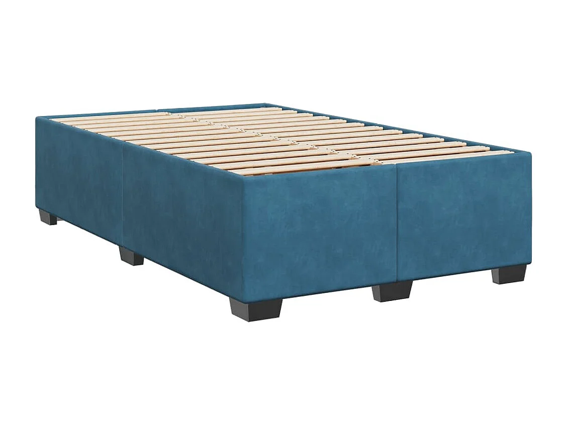 Boxspringbett mit Matratze Dunkelblau 120x190 cm Samt