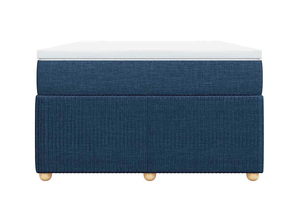 Boxspringbett mit Matratze Blau 120x200 cm Stoff