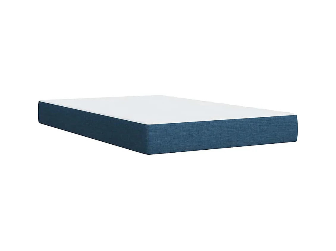 Boxspringbett mit Matratze Blau 120x200 cm Stoff