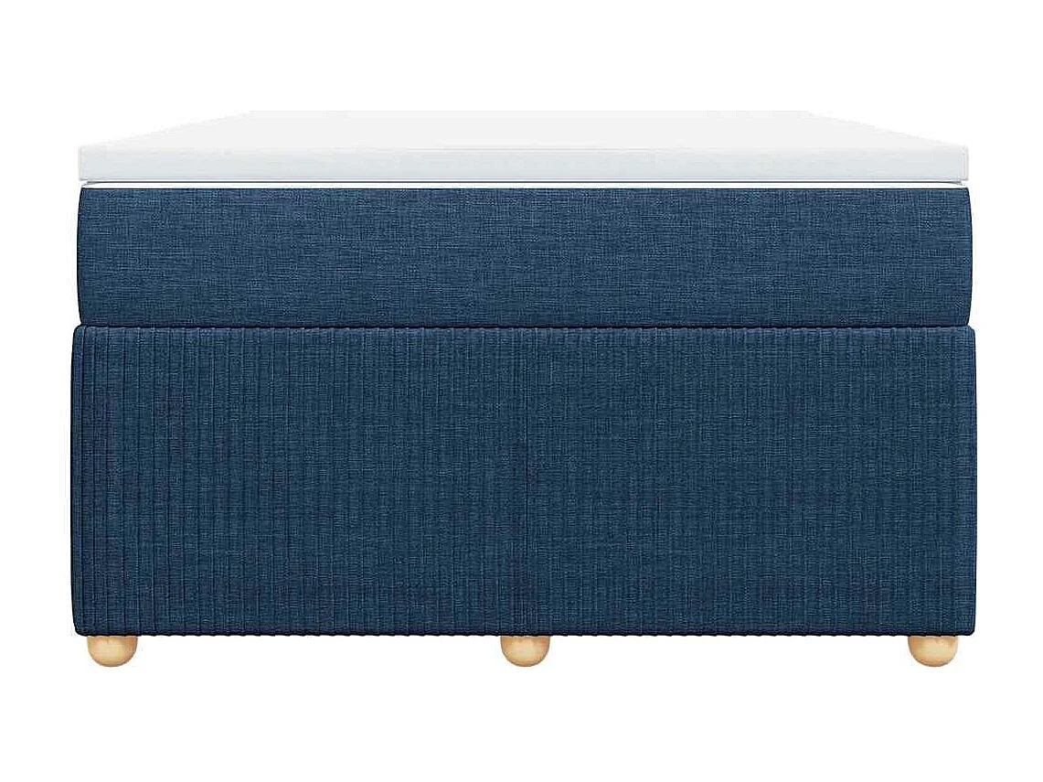 Cama com molas/colchão 120x200 cm tecido azul