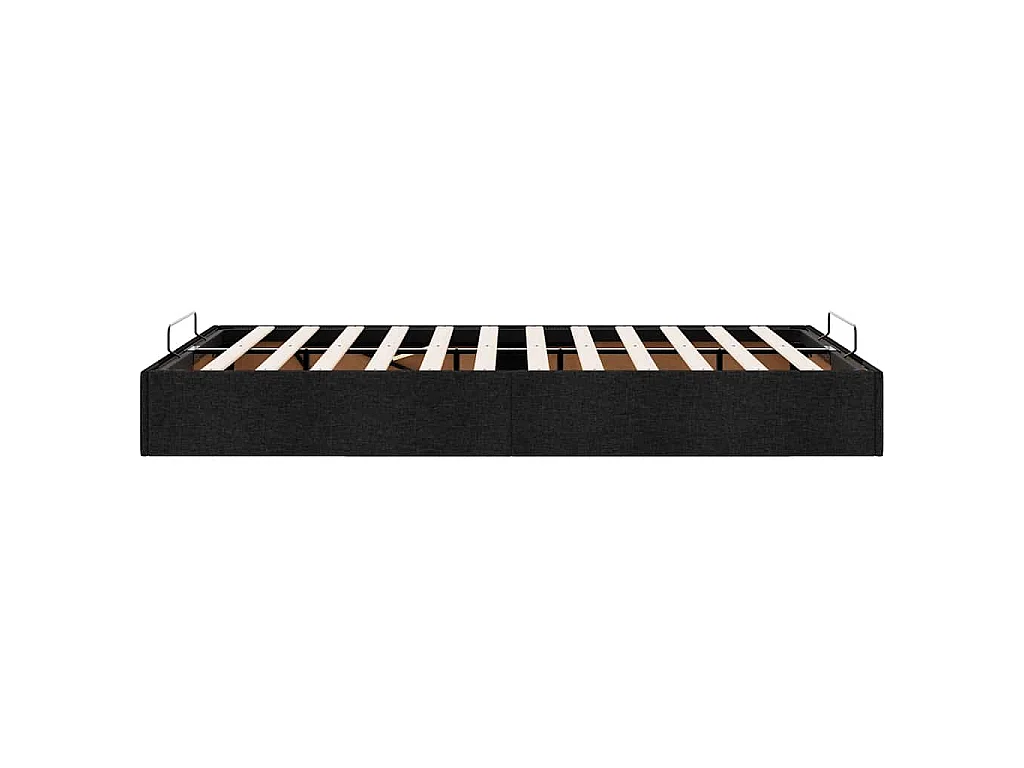 Ottoman-Bett ohne Matratze Schwarz 120x190 cm Stoff