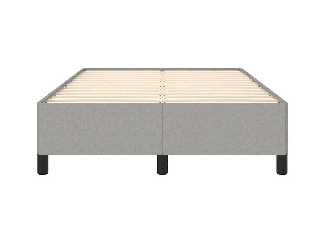 Estrutura de cama sem colchão 120x200 cm tecido cinzento-claro