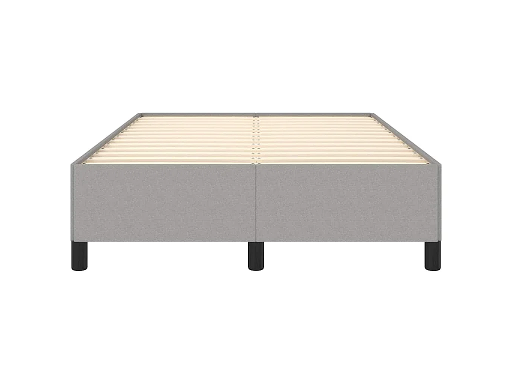 Cadre de lit sans matelas gris clair 120x200 cm tissu
