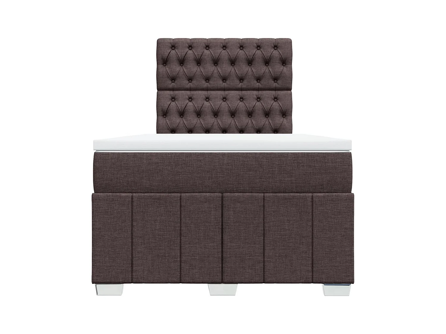 Boxspringbett mit Matratze Dunkelbraun 120x190 cm Stoff