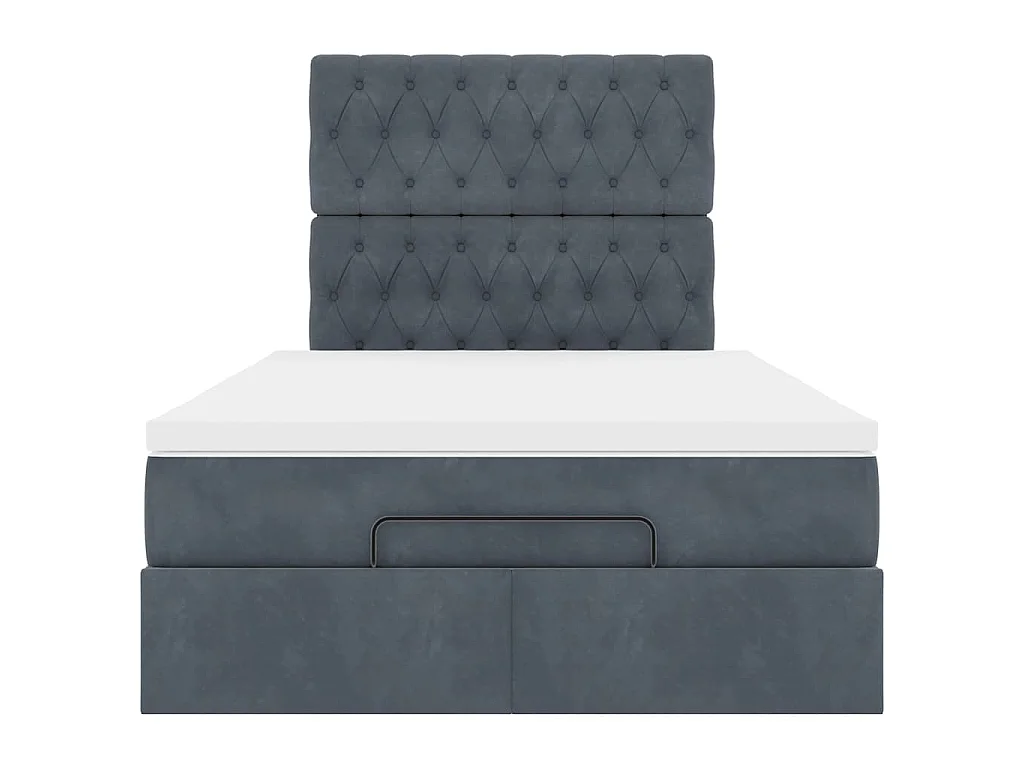 Ottoman bed met matrassen en LED's 120x200cm fluweel