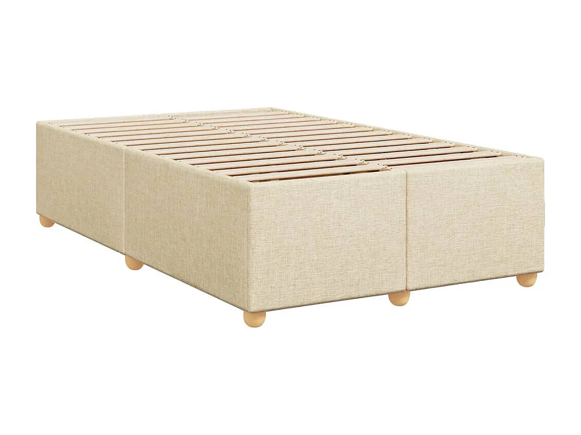 Cama boxspring com colchão 120x190 cm tecido cor creme