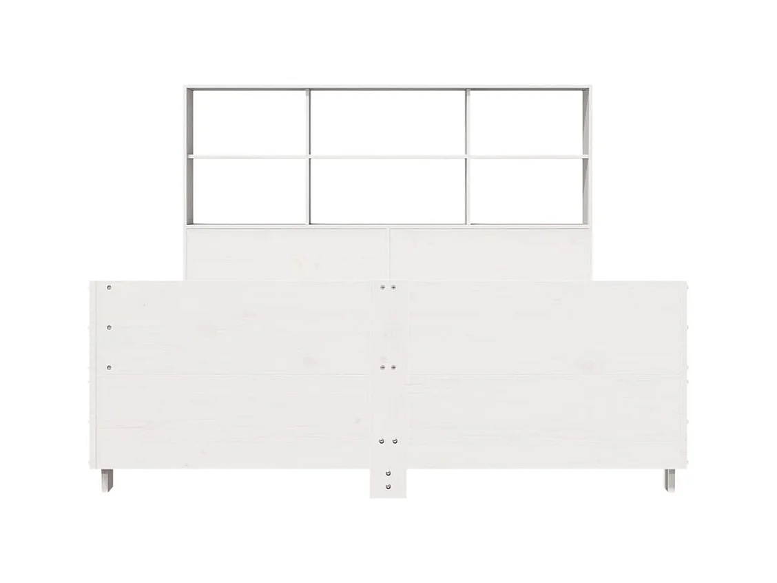 Cadre de lit sans matelas blanc 120x190 cm bois de pin massif