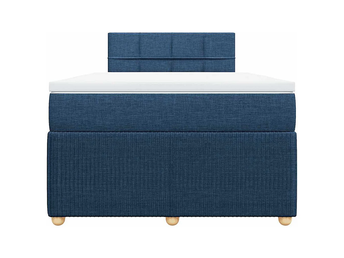 Giroletto a Molle con Materasso Blu 120x200 cm in Tessuto