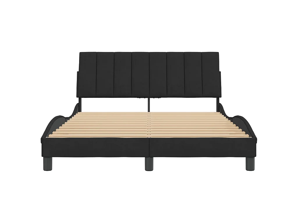 Giroletto senza Materasso Hanko Nero 120x200 cm Velluto