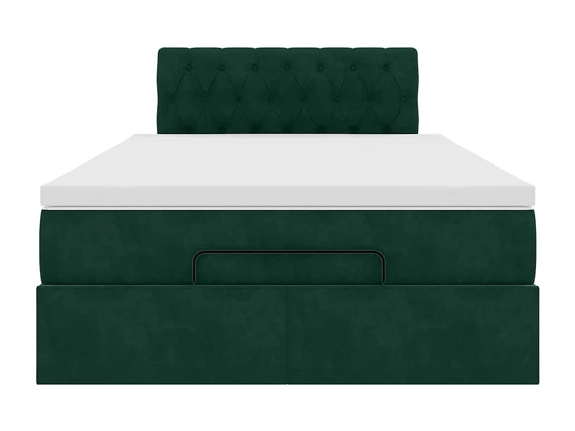 Struttura Letto Pouf con Materasso 120x200 cm Velluto