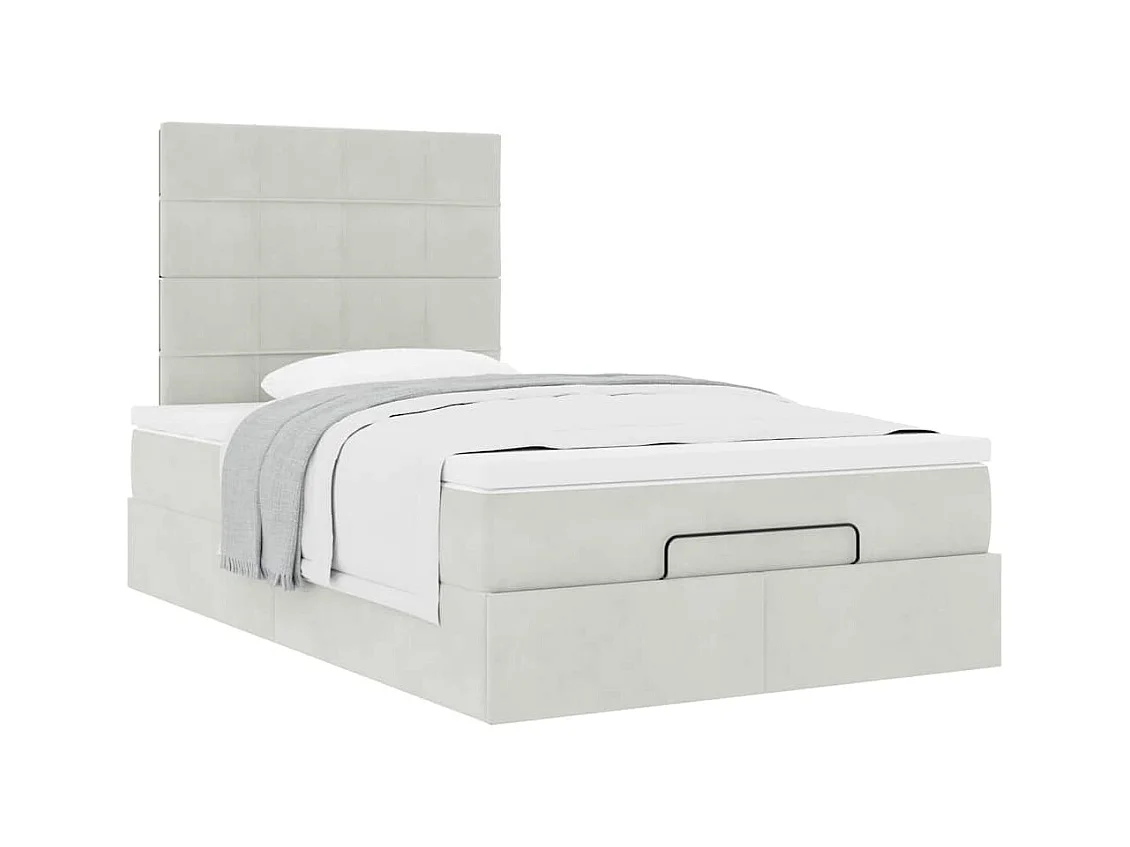 Struttura Letto Pouf con Materassi 120x200 cm Velluto