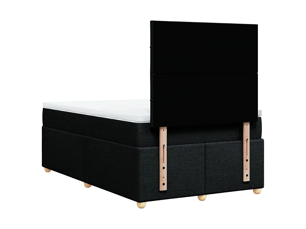Boxspringbett mit Matratze Schwarz 120x190 cm Stoff