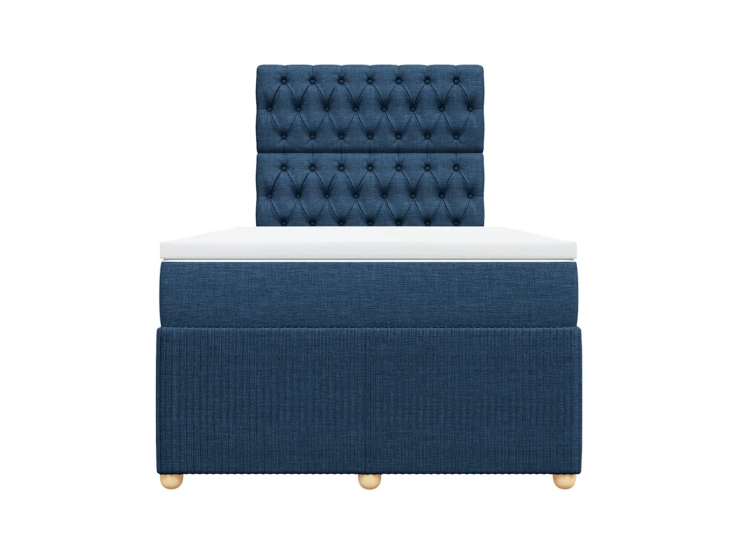 Boxspringbett mit Matratze Blau 120x190 cm Stoff