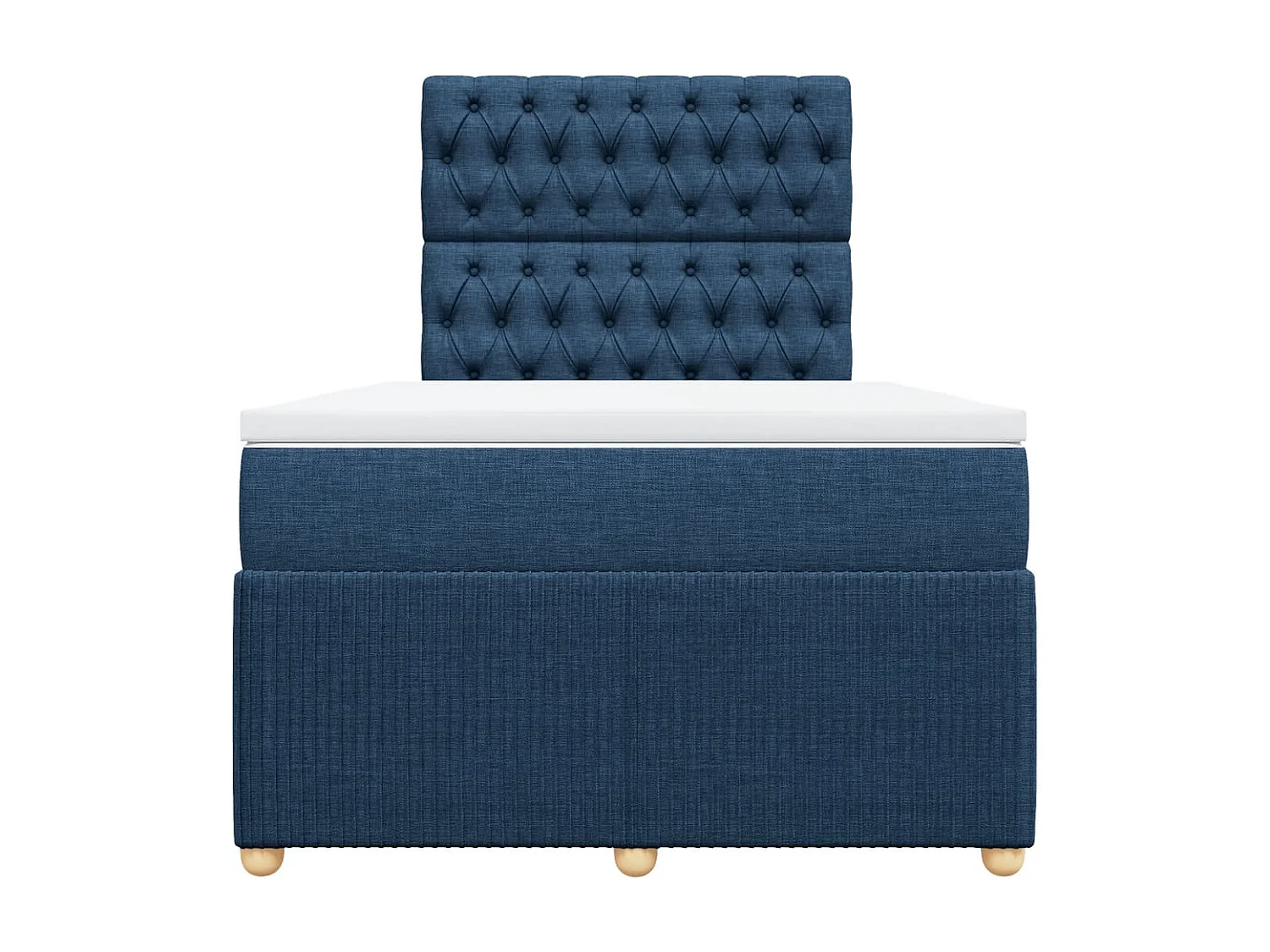 Boxspring met matras stof blauw 120x190 cm