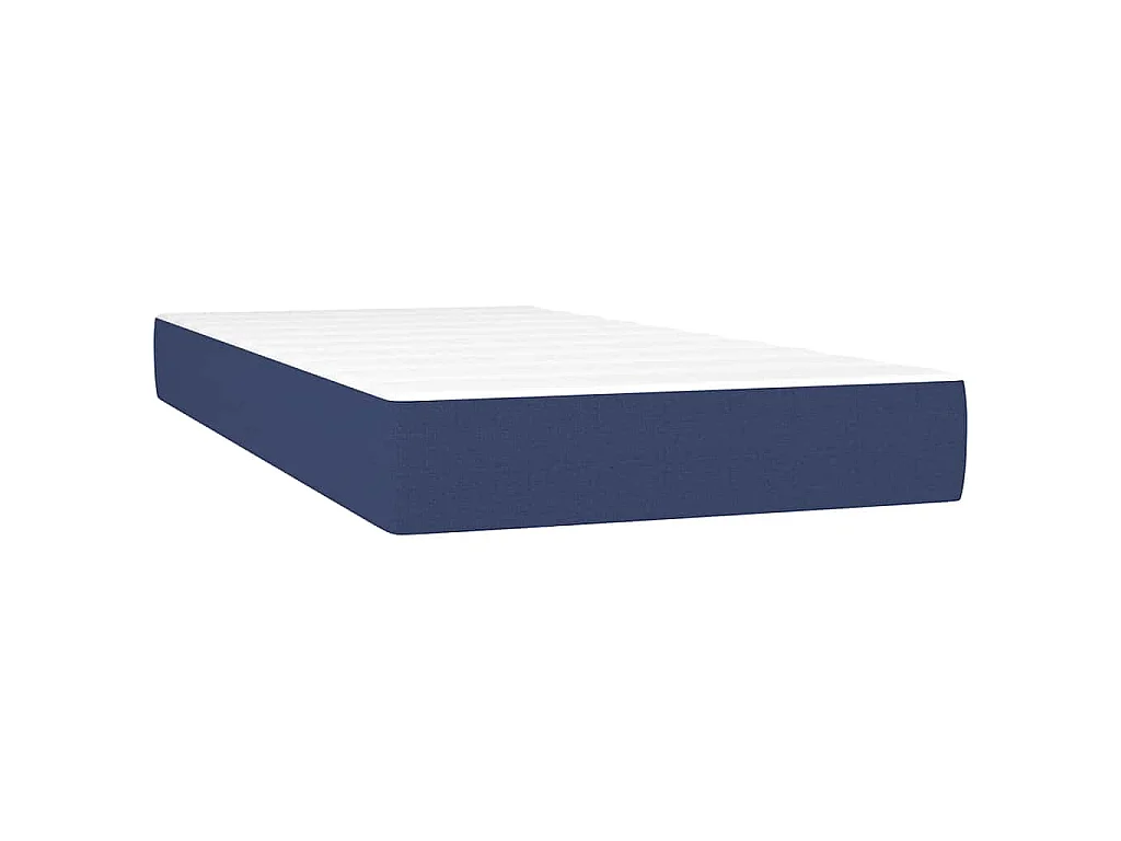 Boxspring met matras stof blauw 120x190 cm