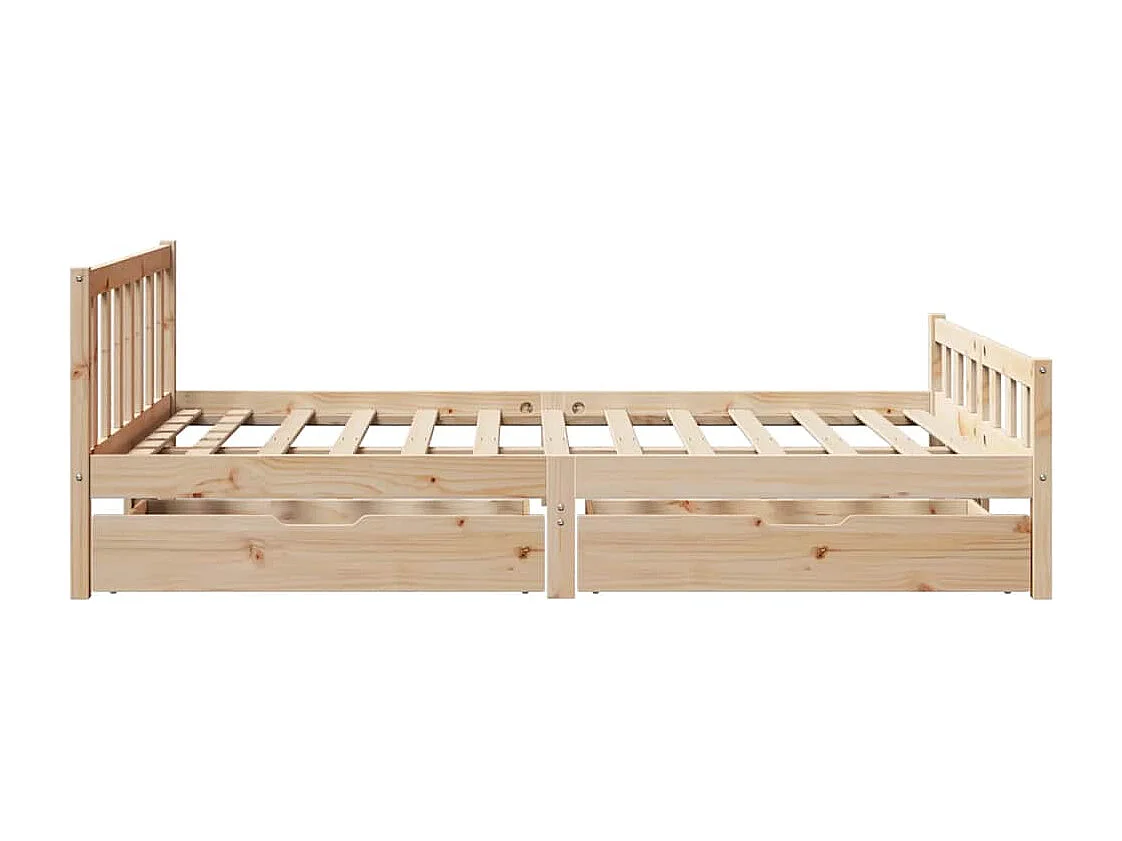 Bedframe zonder matras massief grenenhout 120x190 cm