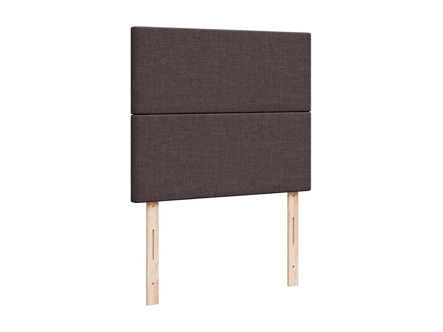 Cama box spring con colchón tela marrón oscuro 120x190 cm