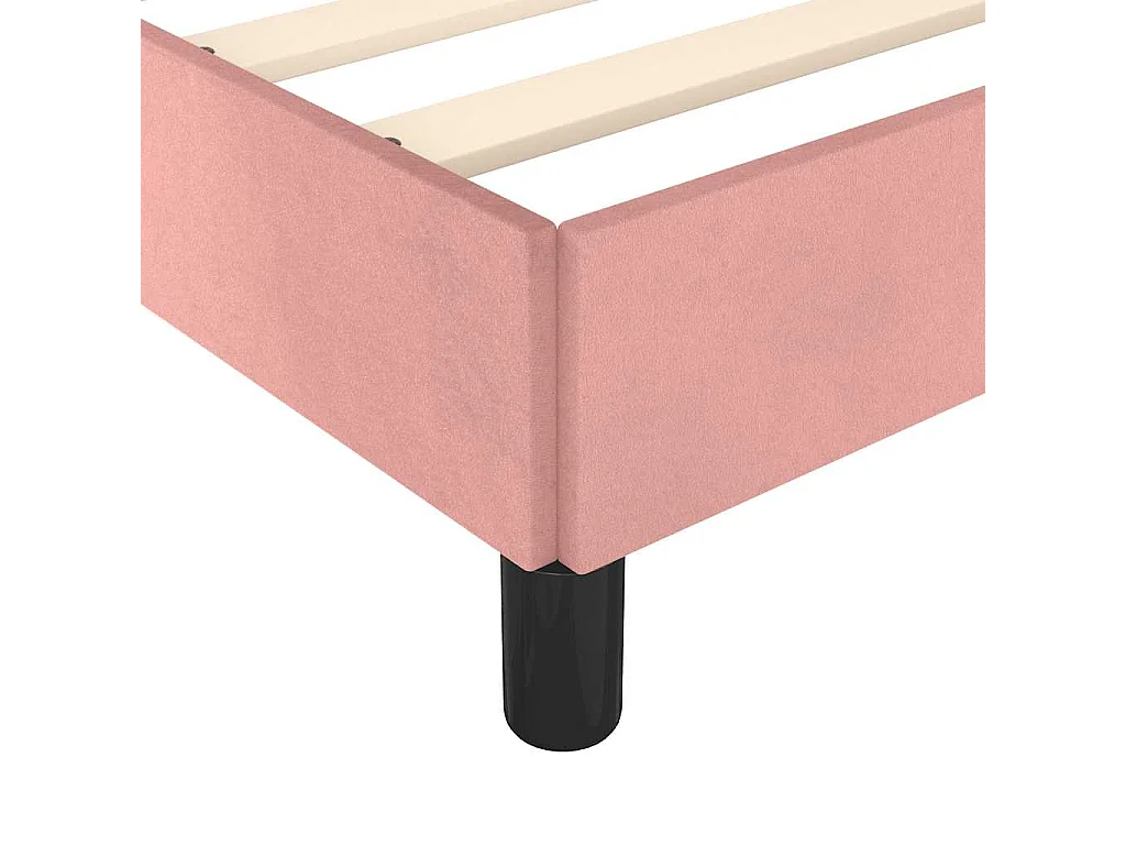 Cadre de lit sans matelas rose 120x190 cm velours