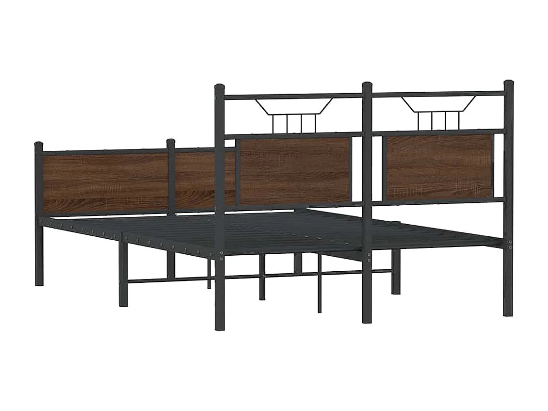 Bettgestell ohne Matratze Braun Eiche 120x200 cm Holzwerkstoff