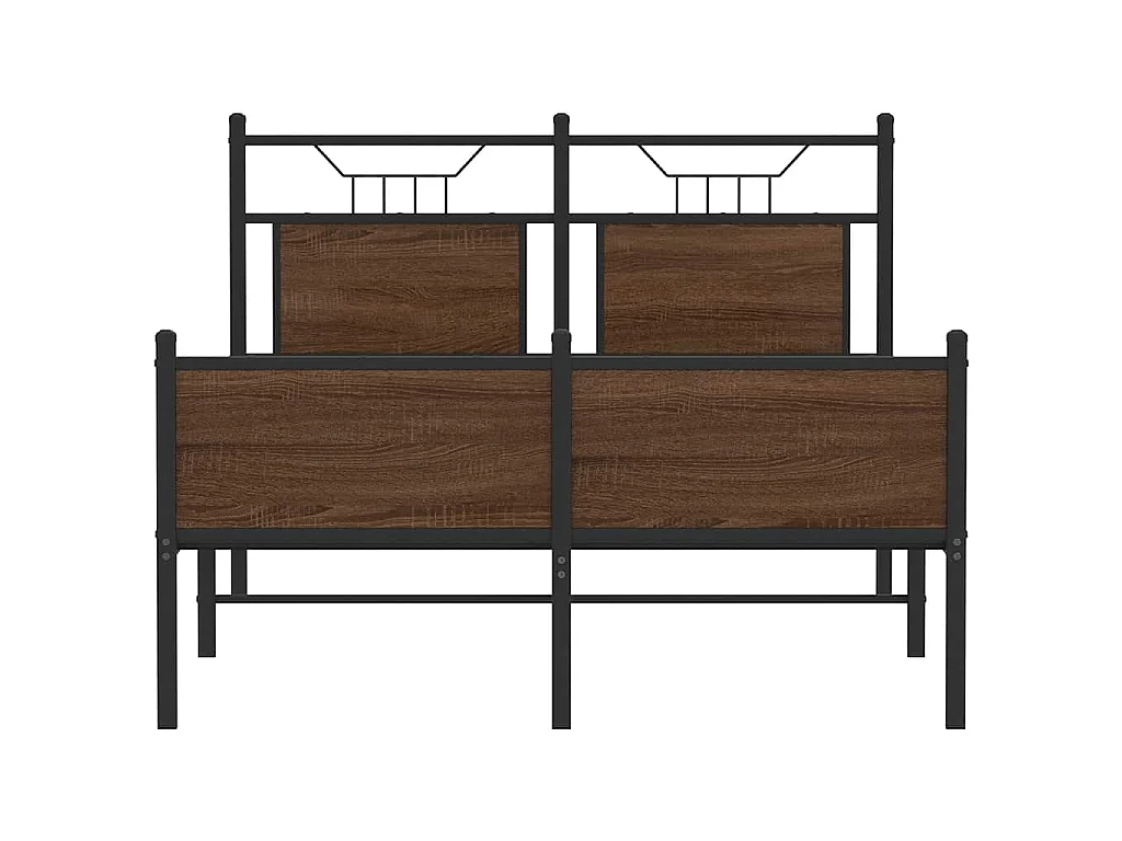 Bedframe zonder matras bewerkt hout bruin eikenkleur 120x200 cm