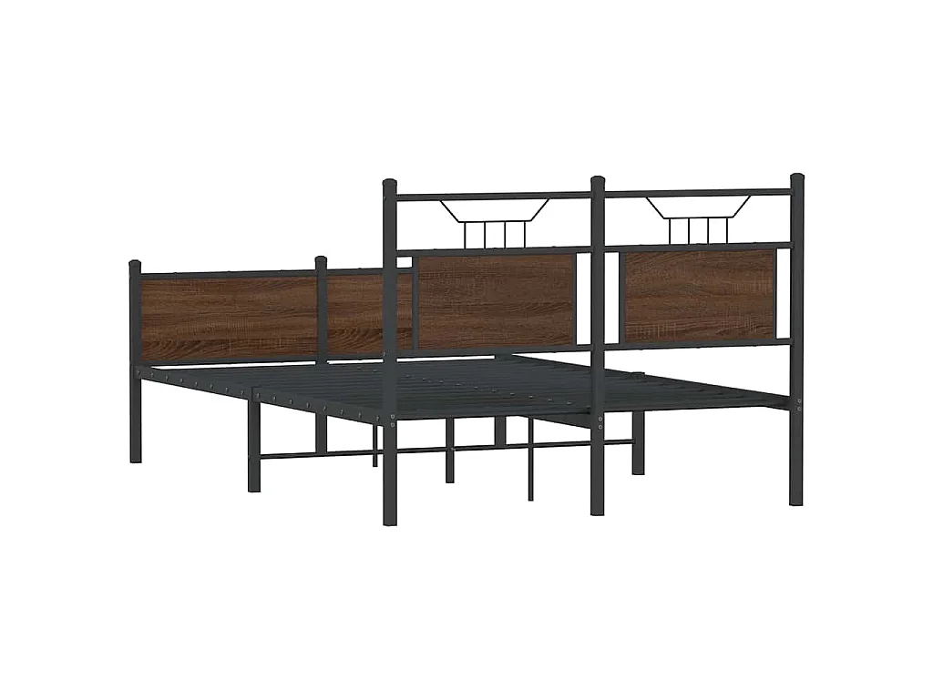 Bedframe zonder matras bewerkt hout bruin eikenkleur 120x200 cm