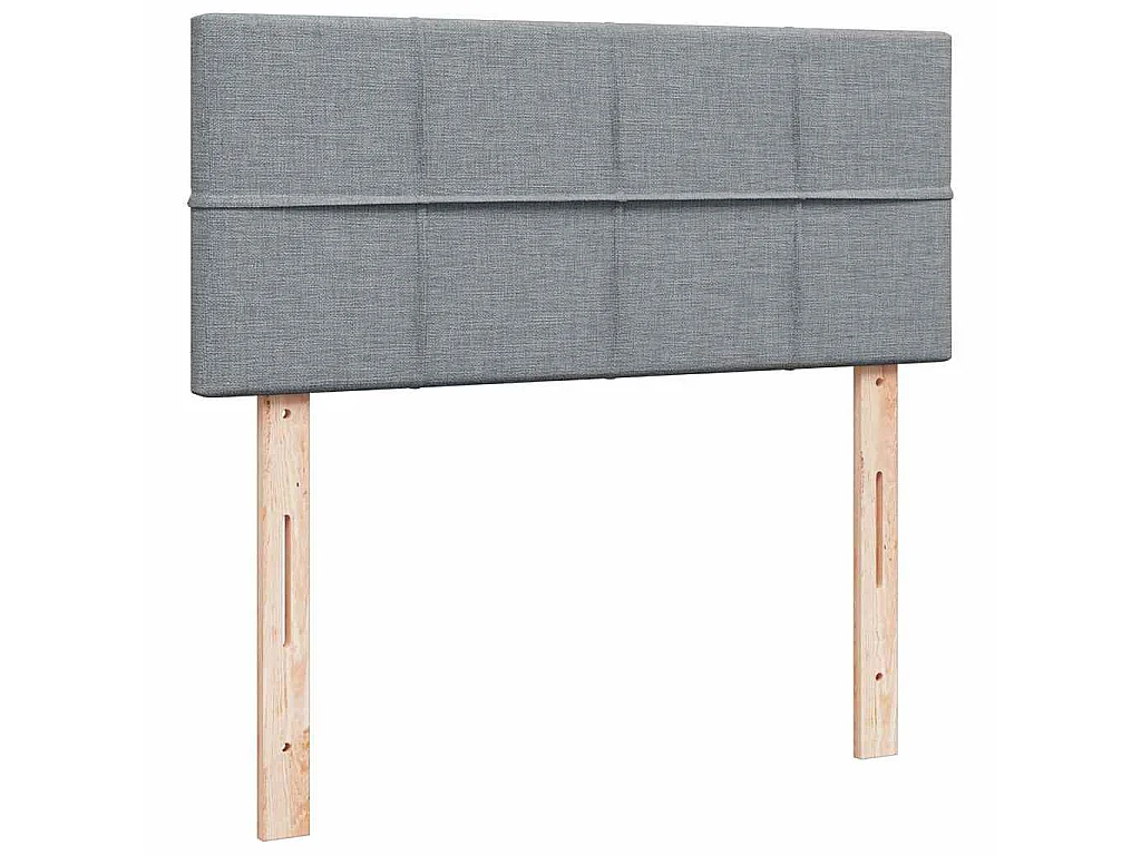 Sommier à lattes de lit et matelas gris clair 120x190 cm tissu