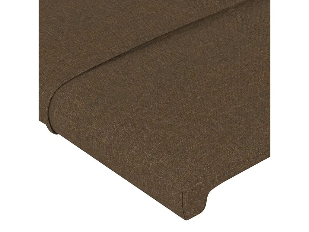 Cadre de lit sans matelas marron foncé 120x200 cm tissu