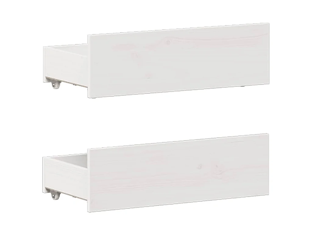Cama con cabecero sin colchón madera maciza blanca 120x190 cm