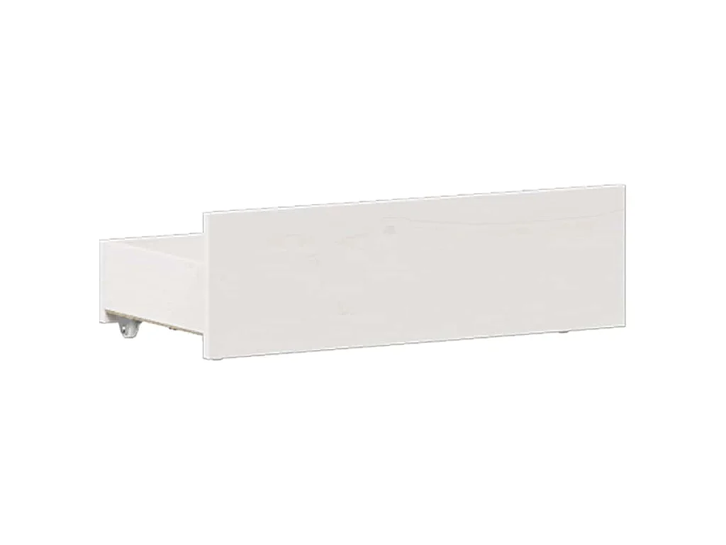 Cama con cabecero sin colchón madera maciza blanca 120x190 cm