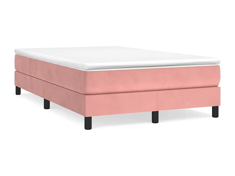 Boxspringbett mit Matratze Rosa 120x190 cm Samt