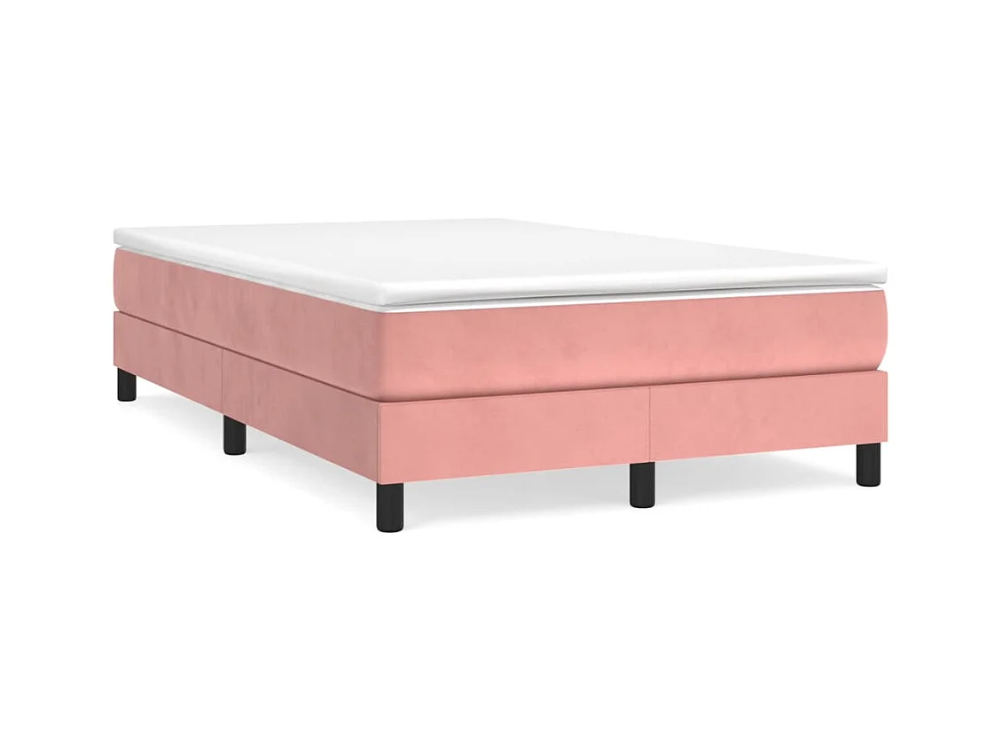 Boxspringbett mit Matratze Rosa 120x190 cm Samt