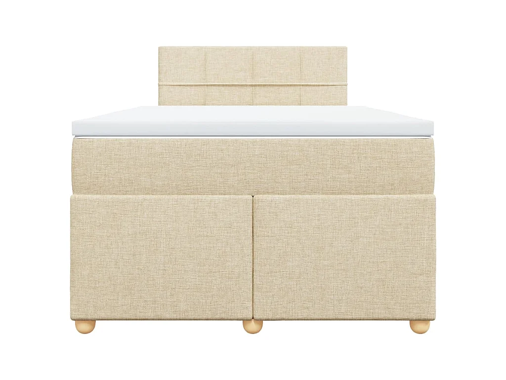 Cama com molas/colchão 120x200 cm tecido cor creme