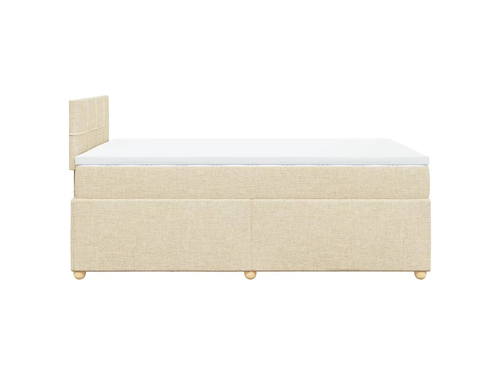 Cama com molas/colchão 120x200 cm tecido cor creme