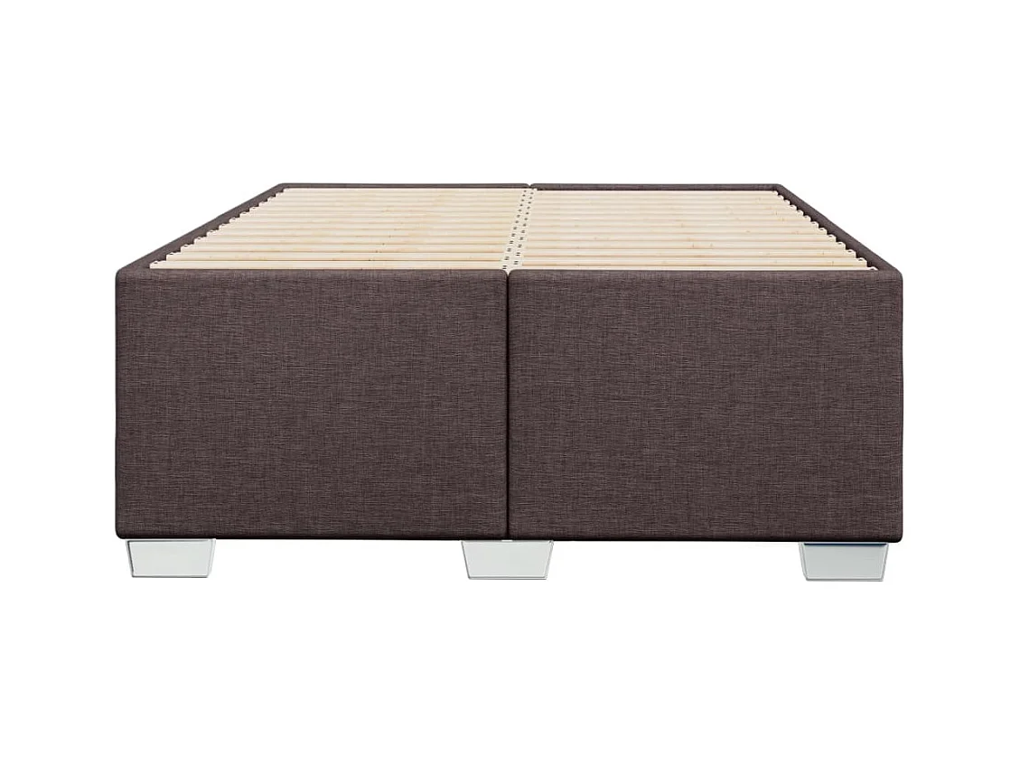 Bettgestell ohne Matratze Dunkelbraun 120x190 cm Stoff