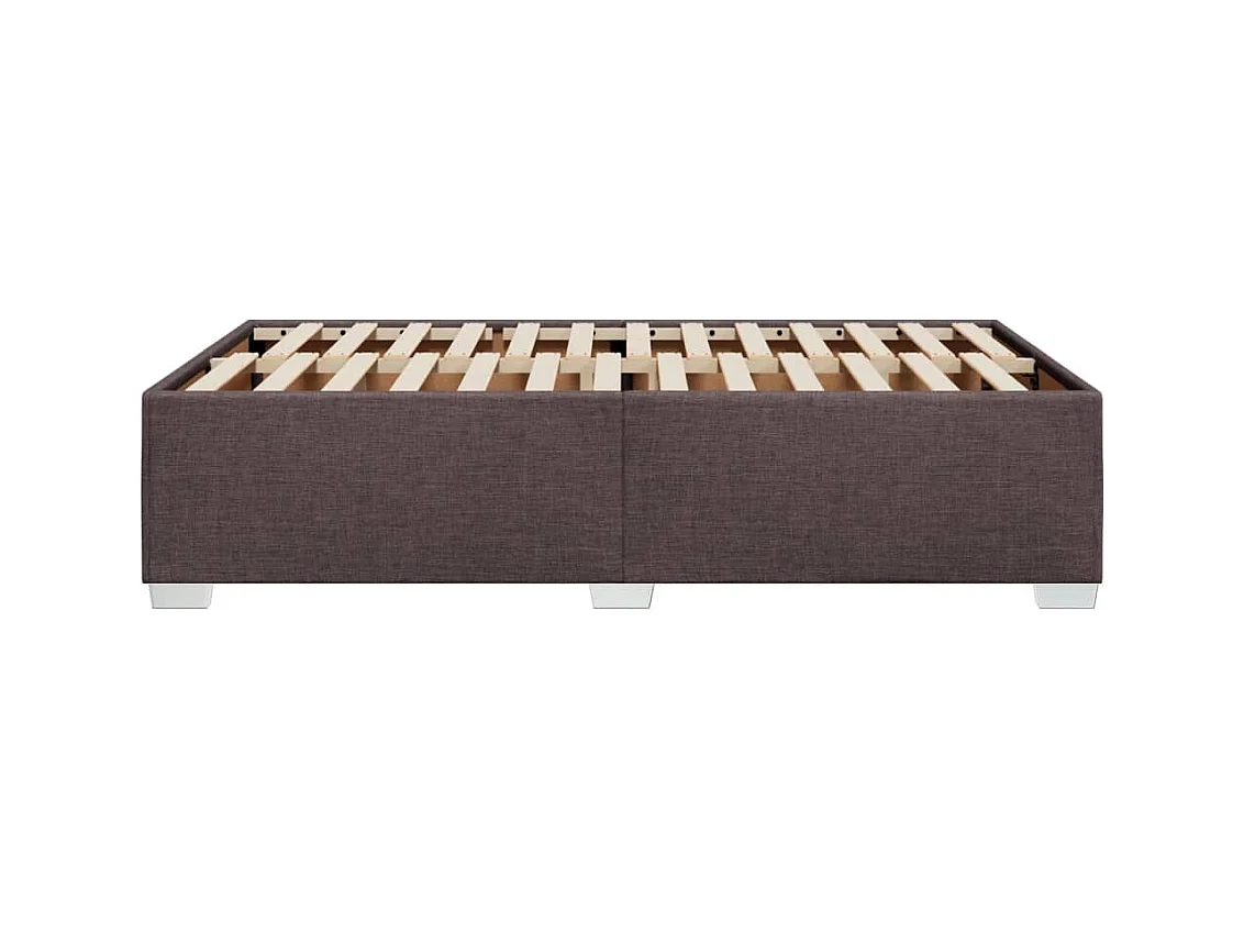 Bettgestell ohne Matratze Dunkelbraun 120x190 cm Stoff