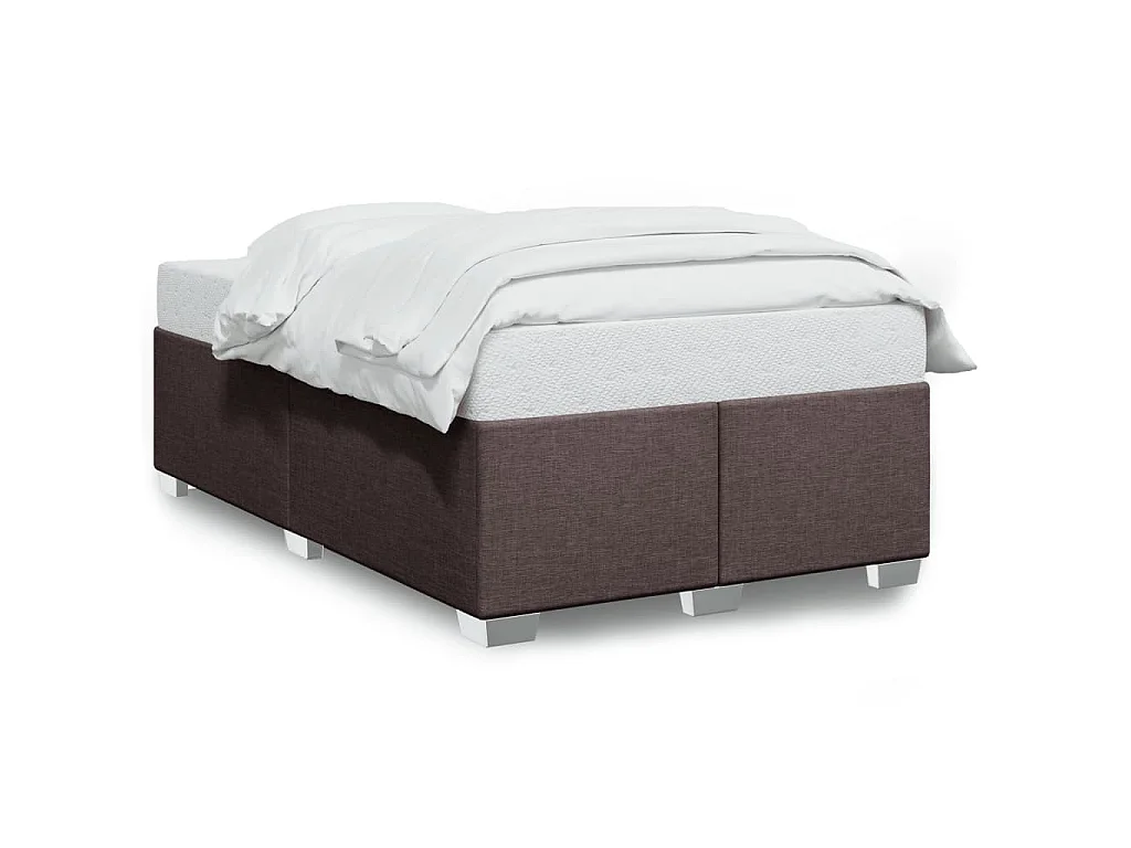 Bettgestell ohne Matratze Dunkelbraun 120x190 cm Stoff