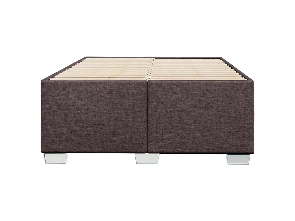 Bettgestell ohne Matratze Dunkelbraun 120x190 cm Stoff