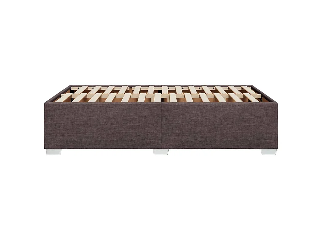 Bettgestell ohne Matratze Dunkelbraun 120x190 cm Stoff