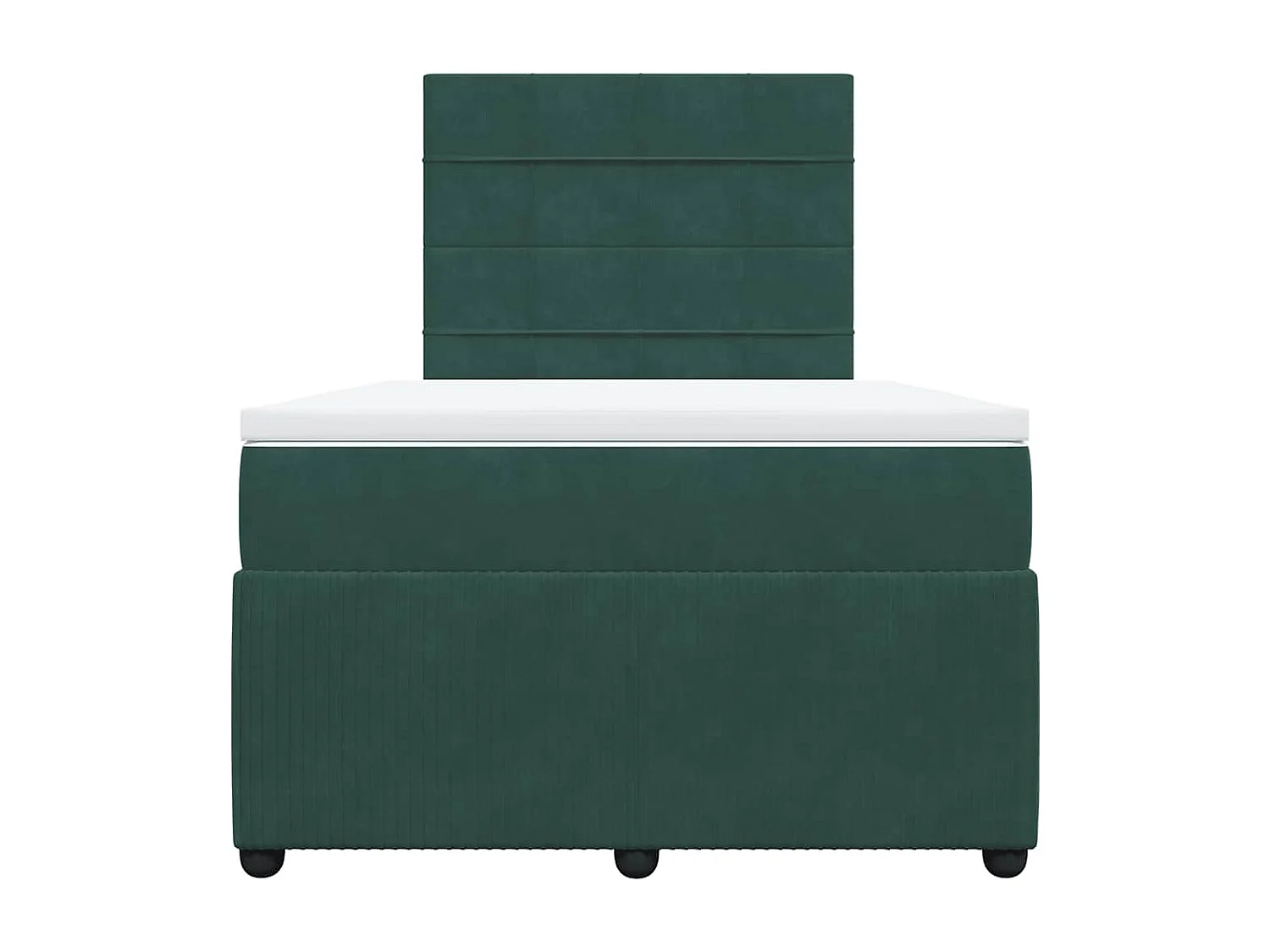 Giroletto a Molle con Materasso Verde Scuro 120x200 cm Velluto