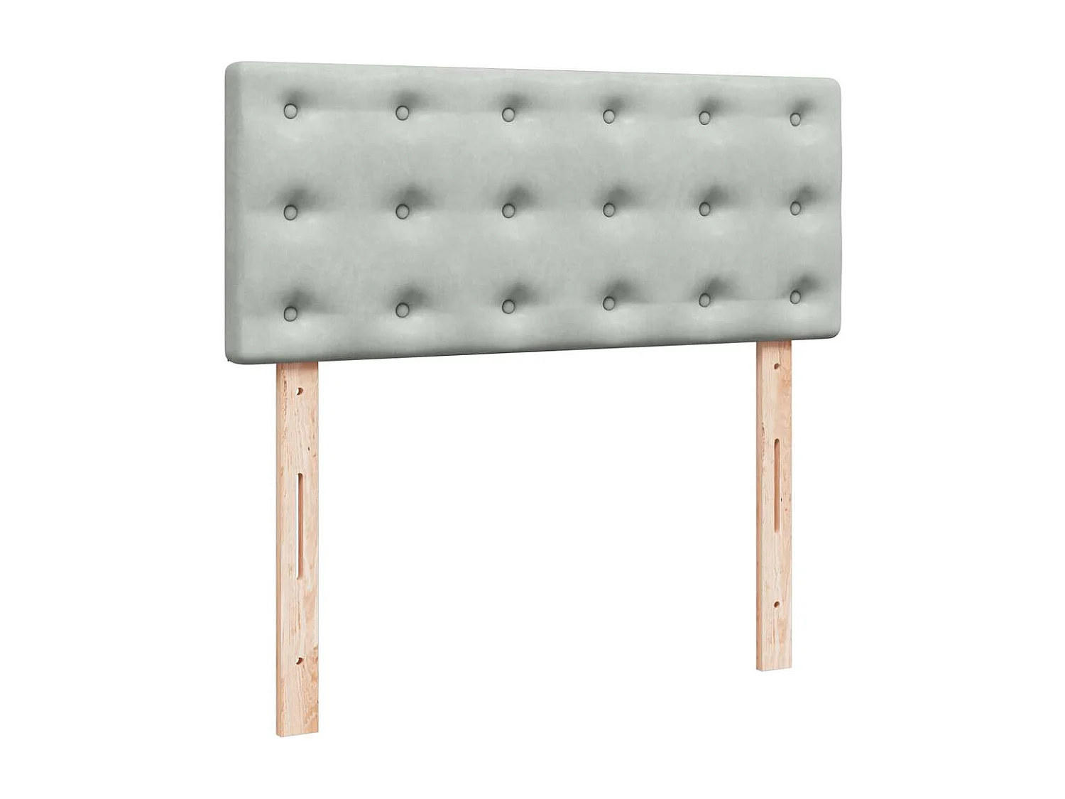 Cadre de lit ottoman et matelas gris clair 120x200 cm velours