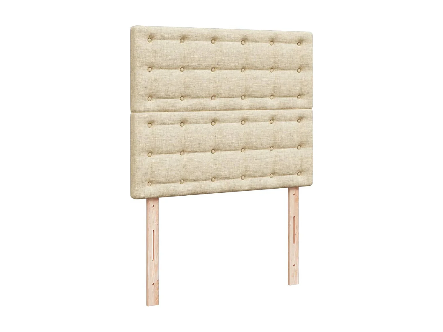 Sommier à lattes de lit avec matelas Crème 120x200 cm Tissu