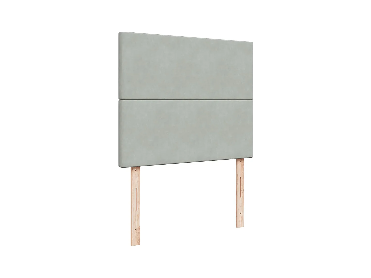 Sommier à lattes de lit et matelas gris clair 120x190cm velours