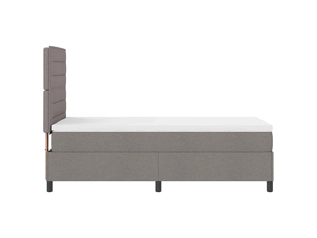 Boxspringbett mit Matratze Taupe 100 x 200 cm Stoff